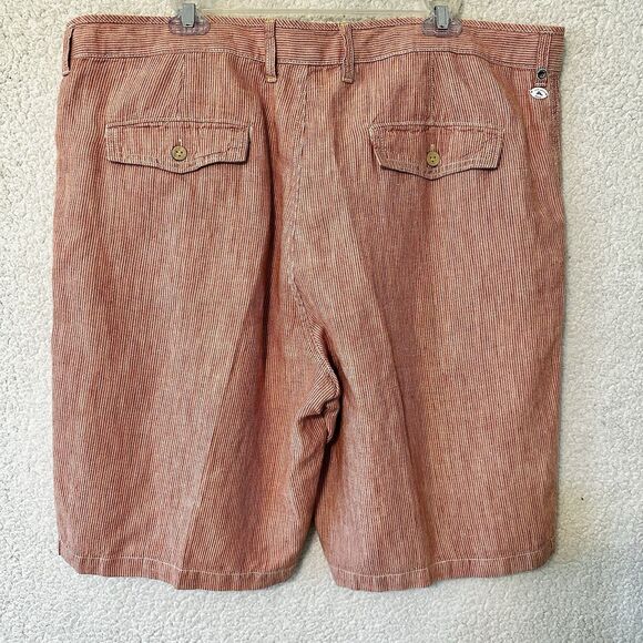 Tommy Bahama Mens Relax Shorts Red Stripe 100% Linen Size 40 - Picture 10 of 16
